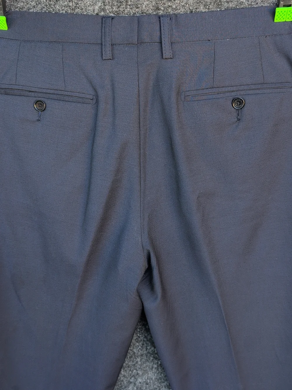 Vtg Etro Milano Dress Pants Mens 48 Blue Pleated Wool Twill Trousers Italy 34x28